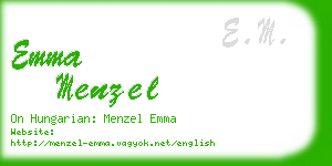 emma menzel business card